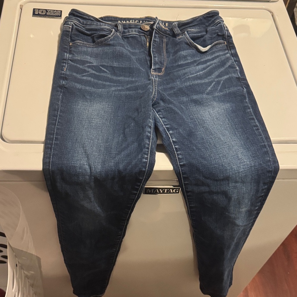 American Eagle Outfitters Dark Blue Skinny Jeans long